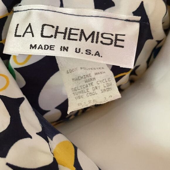 Vintage La Chemise Long Sleeve Polyester Dress - Picture 3 of 9